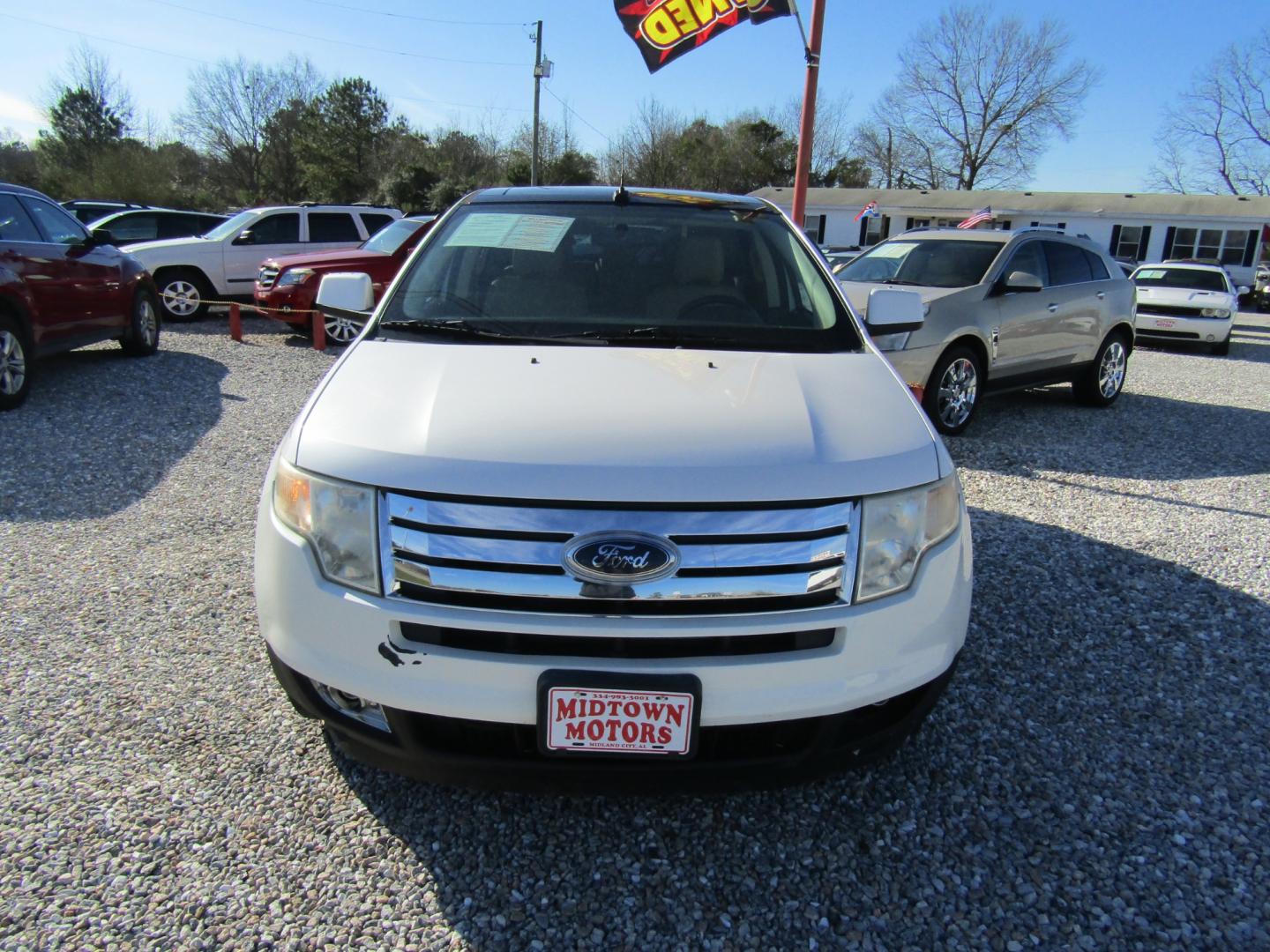 2010 White /Tan Ford Edge SEL FWD (2FMDK3JC5AB) with an 3.5L V6 DOHC 24V engine, Automatic transmission, located at 15016 S Hwy 231, Midland City, AL, 36350, (334) 983-3001, 31.306210, -85.495277 - Photo#1